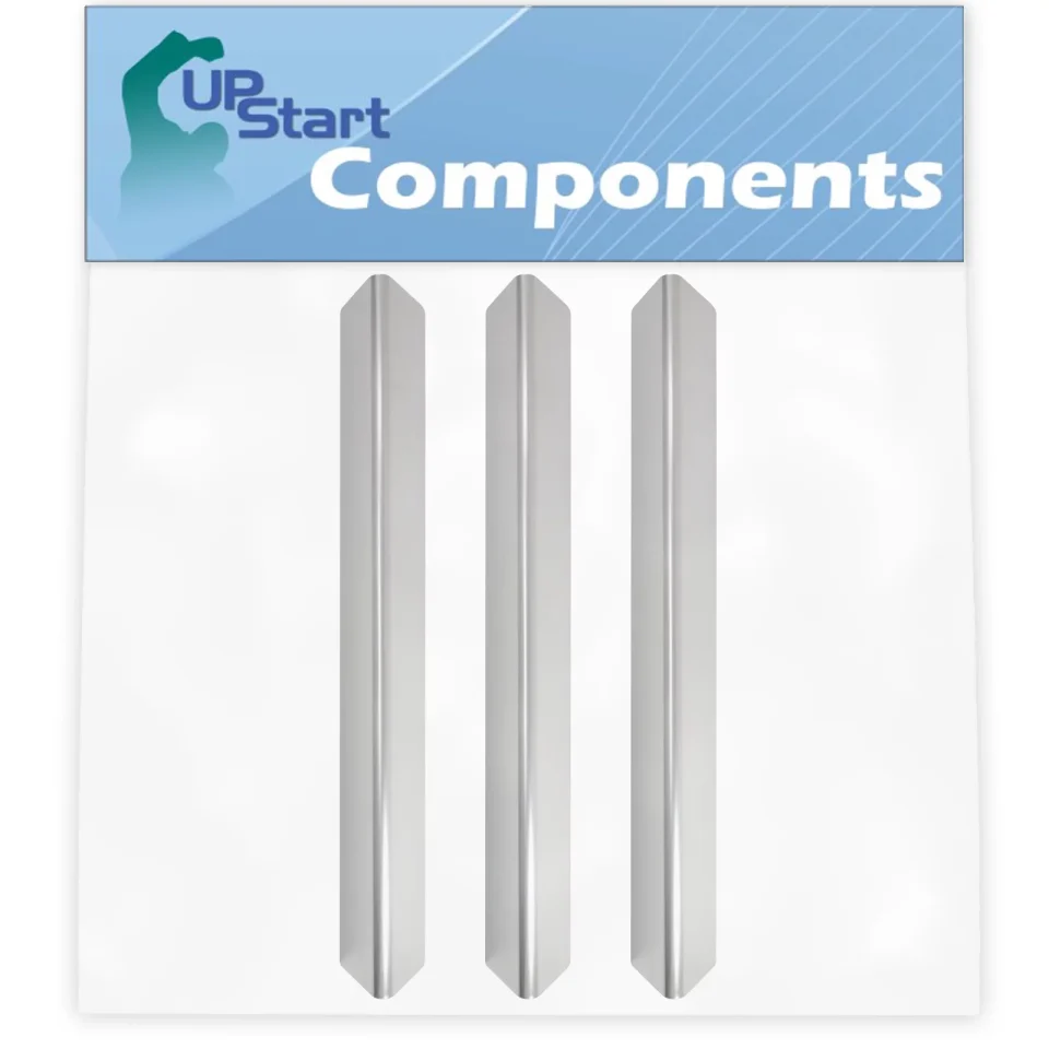 Select Glass 3-Pack BBQ Grill Heat Shield Plate Tent Replacement Parts for Weber 7620 - Compatible Barbeque Stainless Steel Flame Tamer, Guard, Deflector, Flavorizer Bar, Vaporizer Bar, Burner Cover 17.5