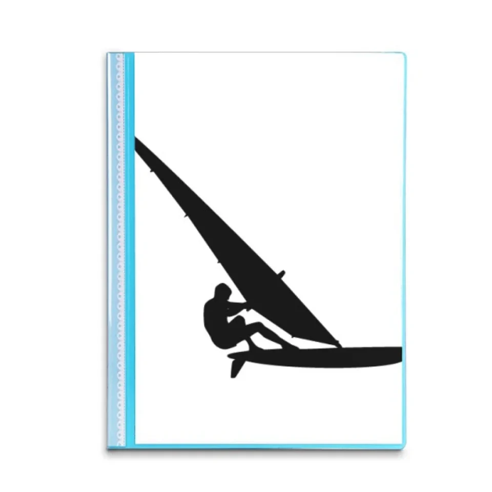 Glass Sports Surfing Sailboat Player Book Sheet Protectors Portfolio Binder Folder