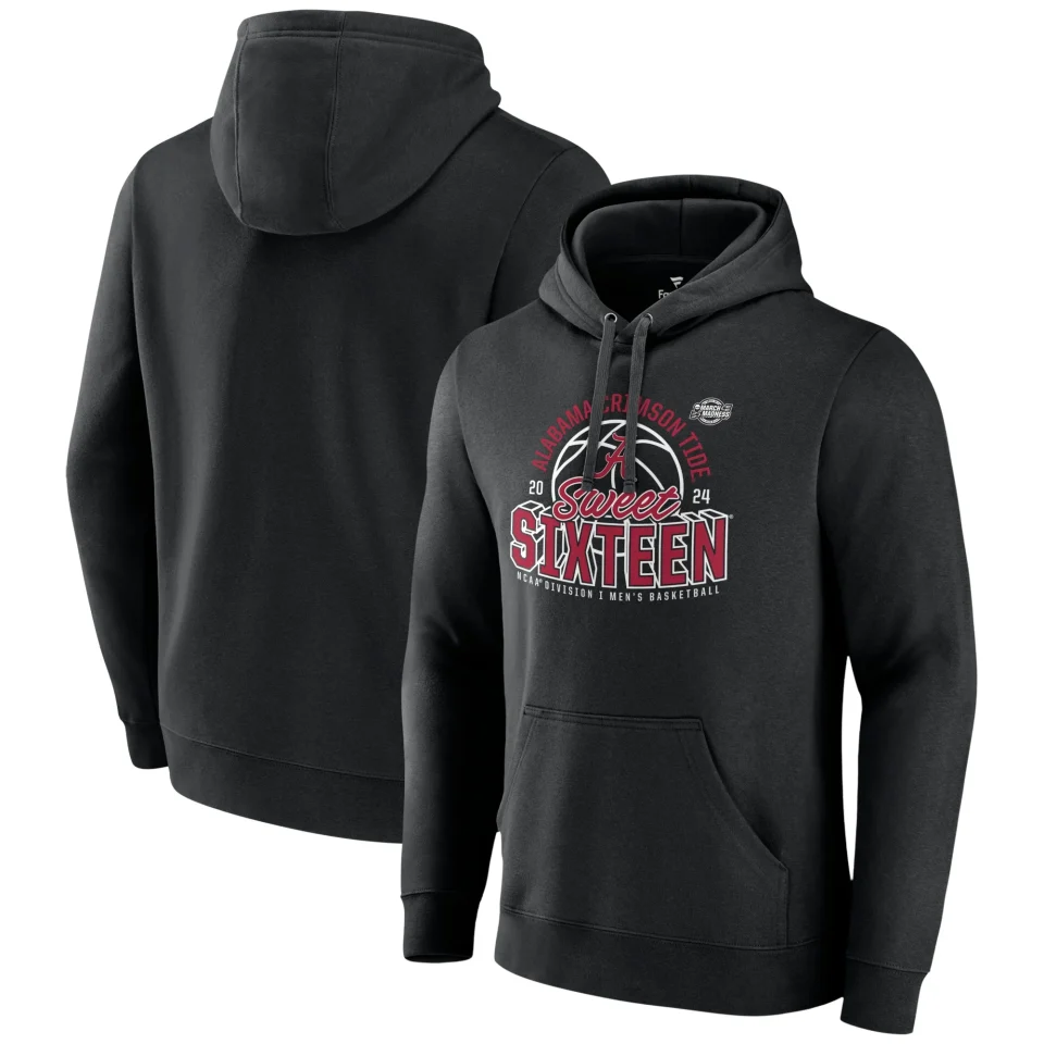 Matte Men's Fanatics Branded Black Alabama Crimson Tide 2024 NCAA Men's Basketball Tournament March Madness Sweet Sixteen