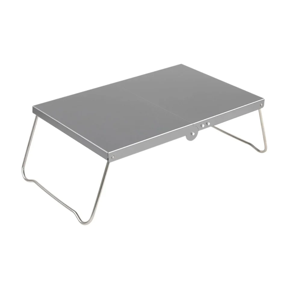 Portable Popular figatia Camping Folding Table Camping Furniture Aluminum Alloy for BBQ Travel Picnic Grey