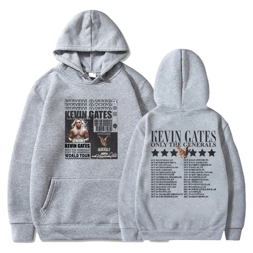 Healthy Natural Kevin Gates Only The Generals Hoodie 2023 World Tour Fashion Streetwear Women Men Hooded Sweatshirt