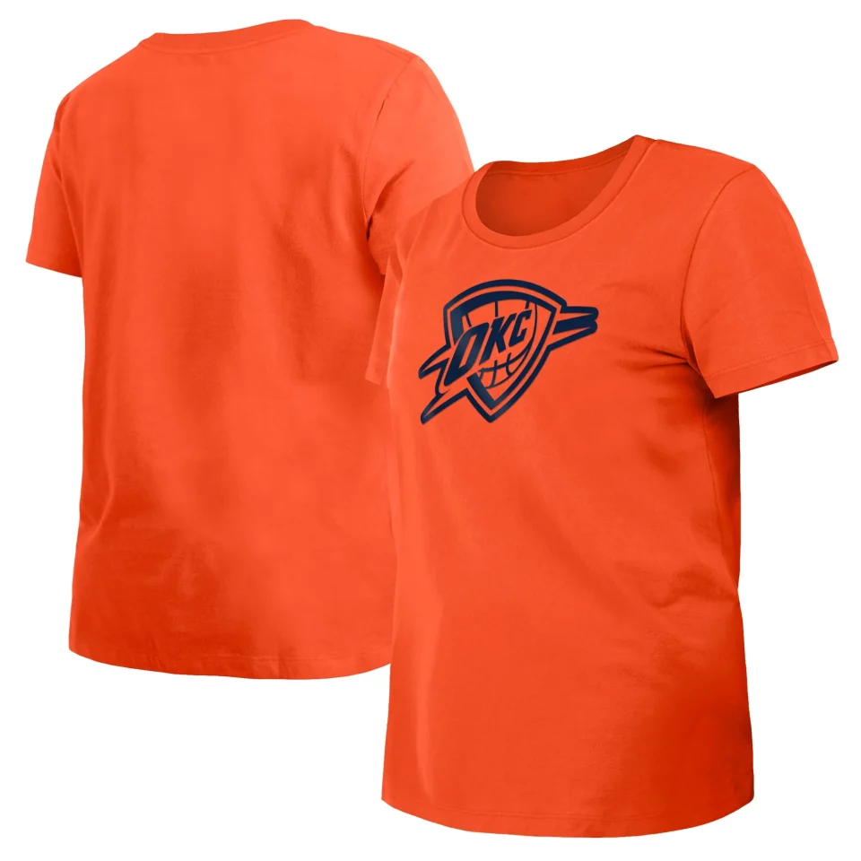Multi-Purpose Women's New Era Orange Oklahoma City Thunder 2023/24 City Edition T-Shirt
