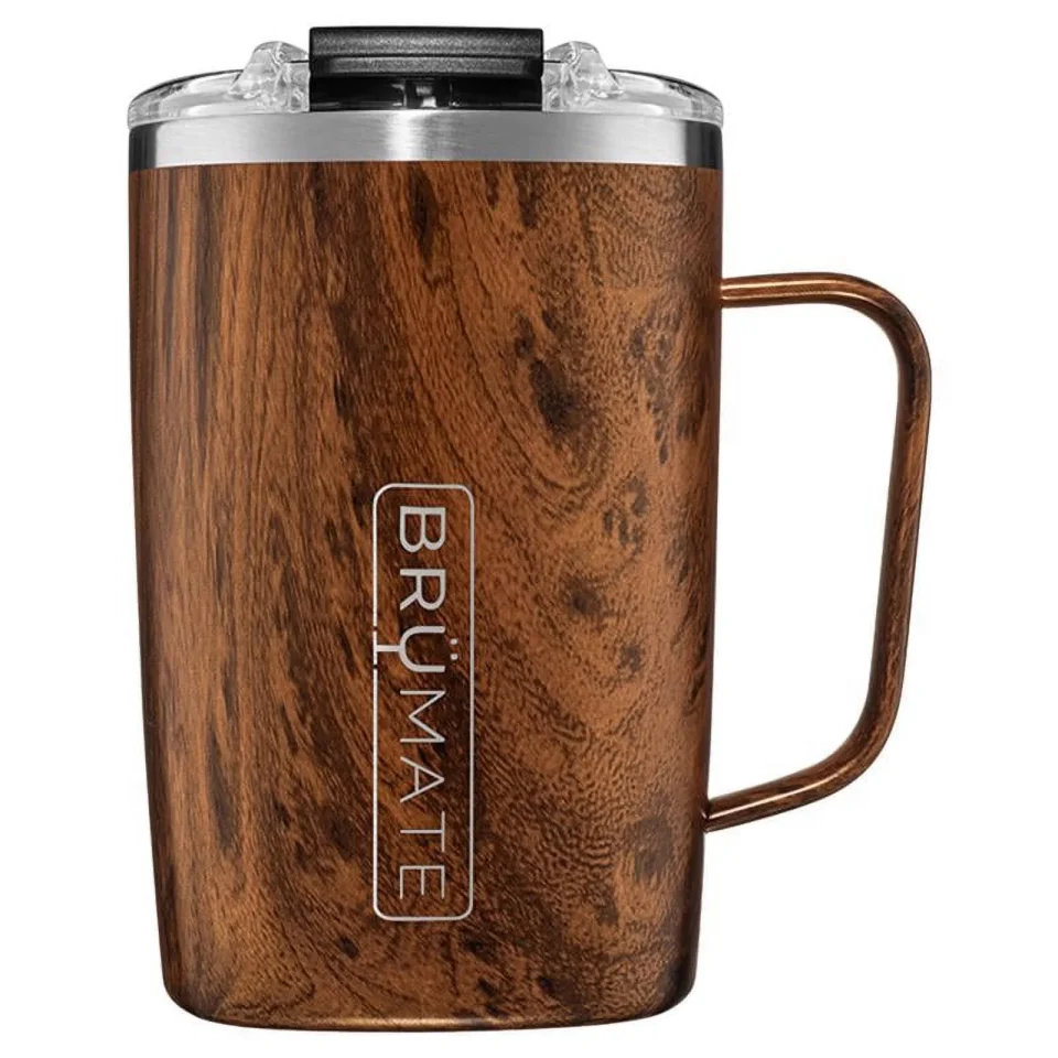 Lightweight BruMate Toddy 16 oz Walnut BPA Free Vacuum Insulated Mug
