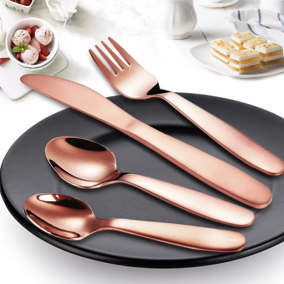Ceramic Myvit Flatware Set Heavy Duty Silverware Set,16Pcs Stainless Steel Flatware Cutlery Set for 4, Heavy Weight Eating Utensils Tableware, Mirror Polished, Dishwasher Safe