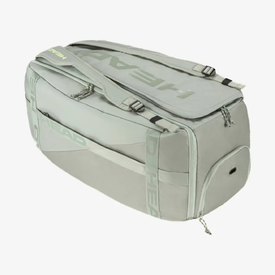 Stainless Steel Easy-Clean Head Extreme Pro Tennis Duffle Bag L (9R) Light Green and Liquid Lime ( )