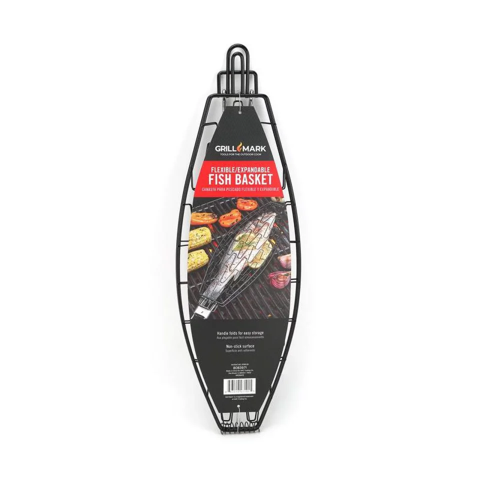Select Thickened Grillmark Grill Mark 00126ACE Fish Basket, Steel