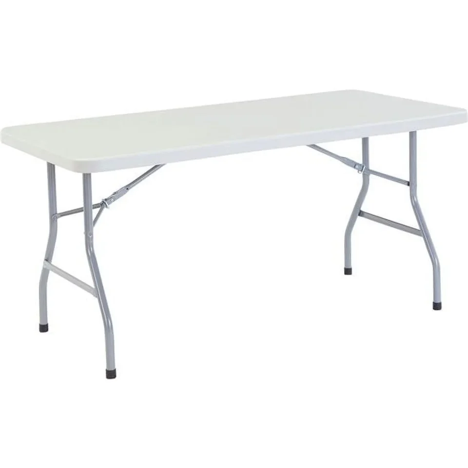 Frosted Global Industrial Plastic Folding Table, 60 x 30, White