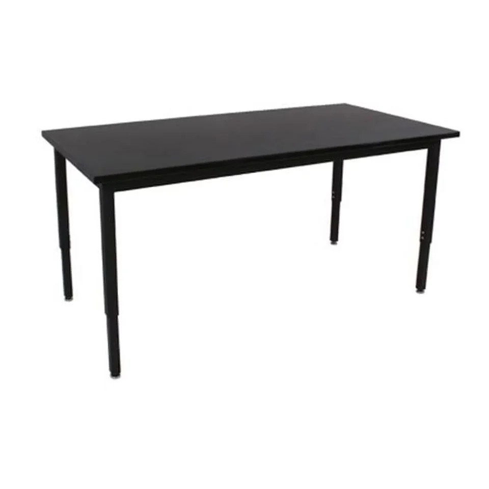 Baking Lobo Tables LOB7083-ABP-C 30 in. x 7 2 in. Fully Welded Lobo Table- Black Frame and Adjustable Big Paw Legs- 1.25 in. ChemRes Laminate With Black Lotz Armor Edge Top