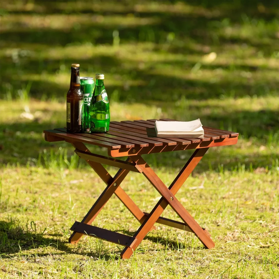 Stainless Steel Cleaning WOOD FOLDING TABLE for Indoor or Outdoor