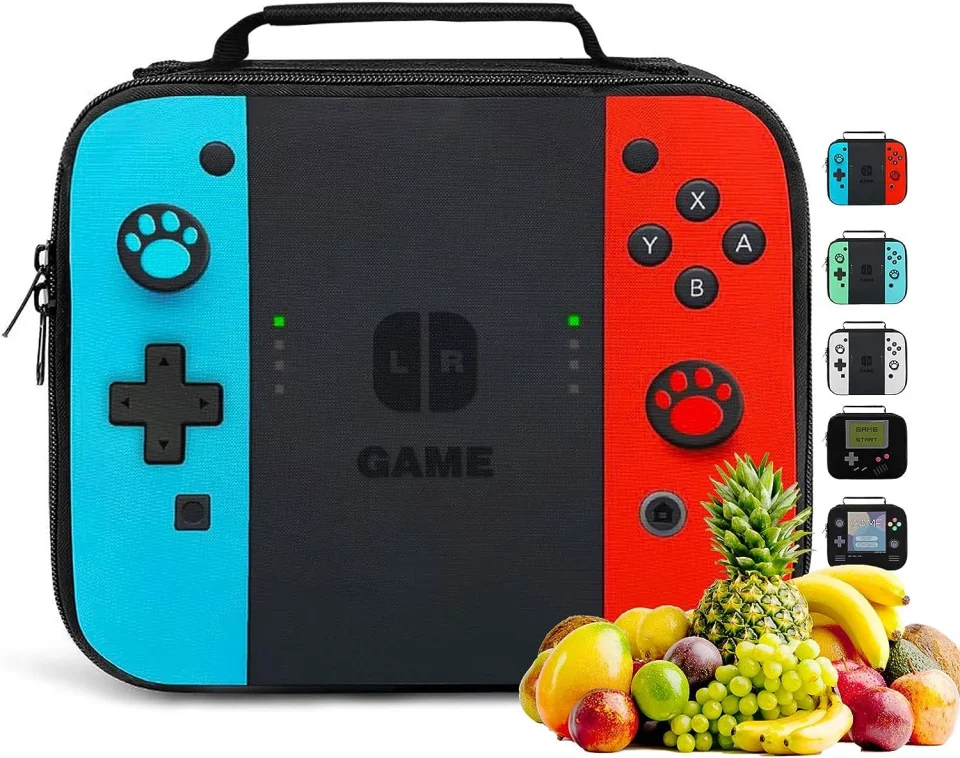 Cooking Insulated Lunch Box for Boys Girls, Game Lunch Bag for Work Office Travel Picnic Hiking Beach, Waterproof Leakproof Portable Fits Most Lunch Bento Boxes
