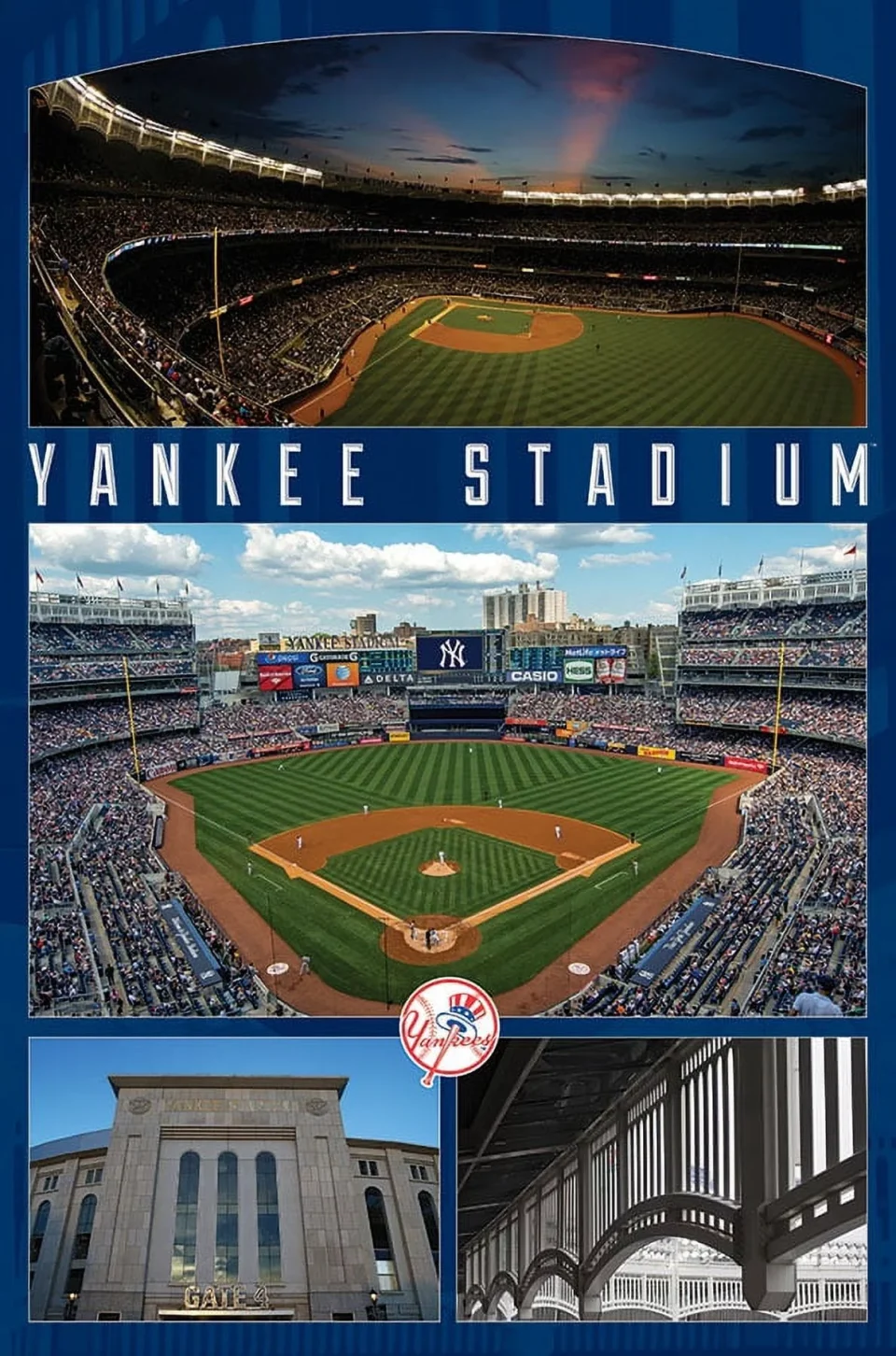 Clear Long-Lasting MLB New York Yankees - Stadium 16 Wall Poster, 22.375 x 34