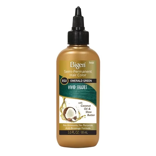 Bamboo Bigen Semi Permanent Hair color, Eg3 Emerald Green, 3 Oz, 2 Pack