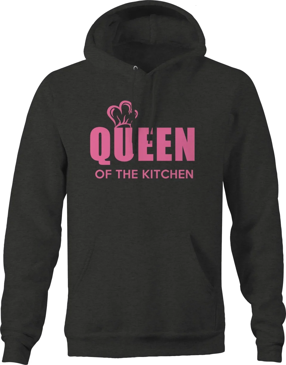 Eco-Friendly Outdoor Queen Of The Kitchen Cook Meals Chef Sweatshirt for Men Small Dark Grey