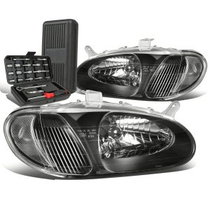 Eco-Friendly Outdoor 1998-2001 Sephia Pair Black Housing Clear Side Headlight Headlamp+Tool Box