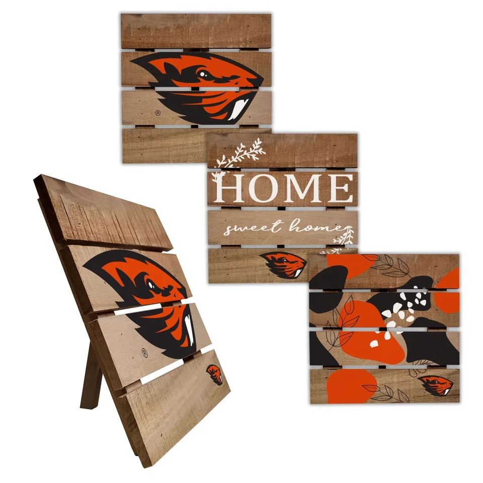 Non-Toxic Leak-Proof Oregon State Beavers Four-Piece Hot Plate Set