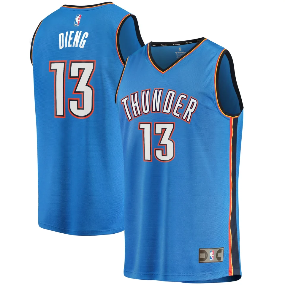 Glass Men's Fanatics Branded Ousmane Dieng Blue Oklahoma City Thunder 2022 NBA Draft First Round Pick Fast Break Replica