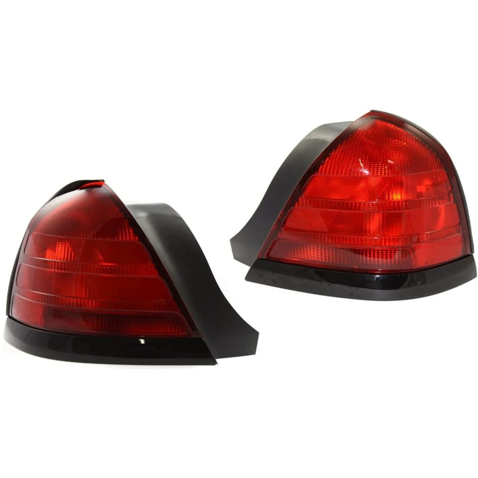 Multi-Purpose Set of 2 Tail Light For 00-2008 Ford Crown Victoria LH & RH Red Lens