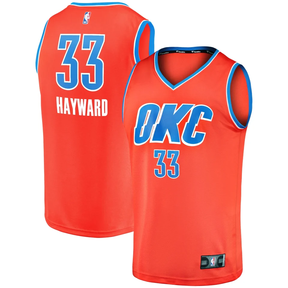 Eco-Friendly Cleaning Youth Fanatics Branded Gordon Hayward Orange Oklahoma City Thunder Fast Break Replica Player Jersey - Statement Edition