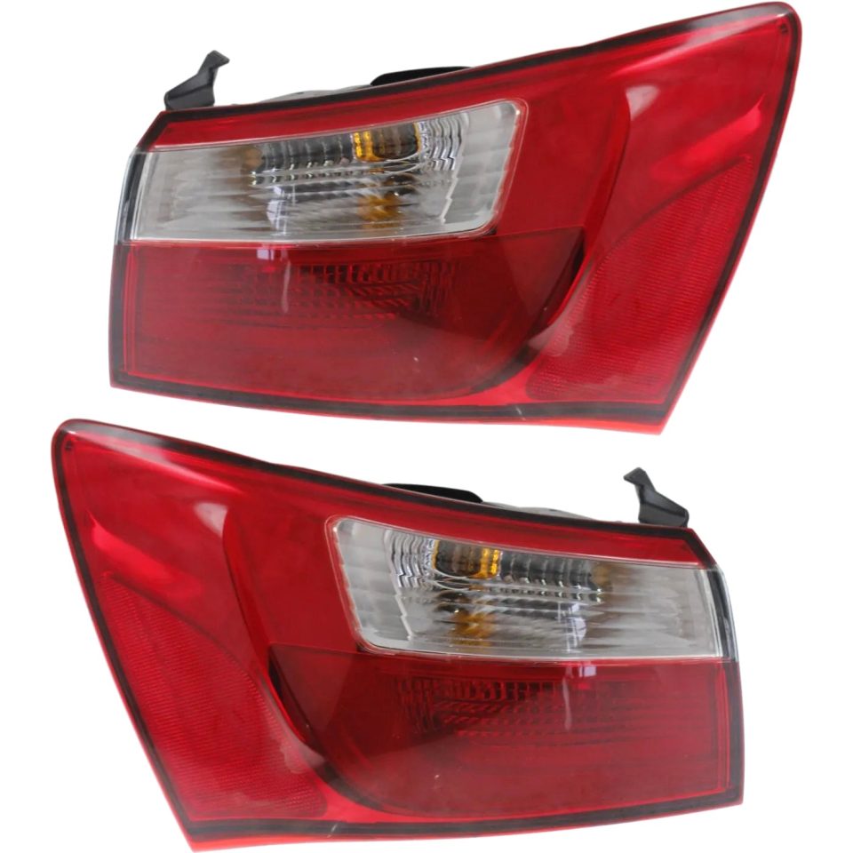 Cast Iron Tail Light For 2012-2017 Kia Rio Set of 2 Driver and Passenger Side Outer CAPA