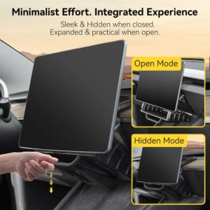 Supreme Lightweight Under Screen Storage Organizer For Tesla Model 3 Highland 2024-2026/ Y Juniper 2025-2026 Hidden Magnetic Center Console Organizer Tray