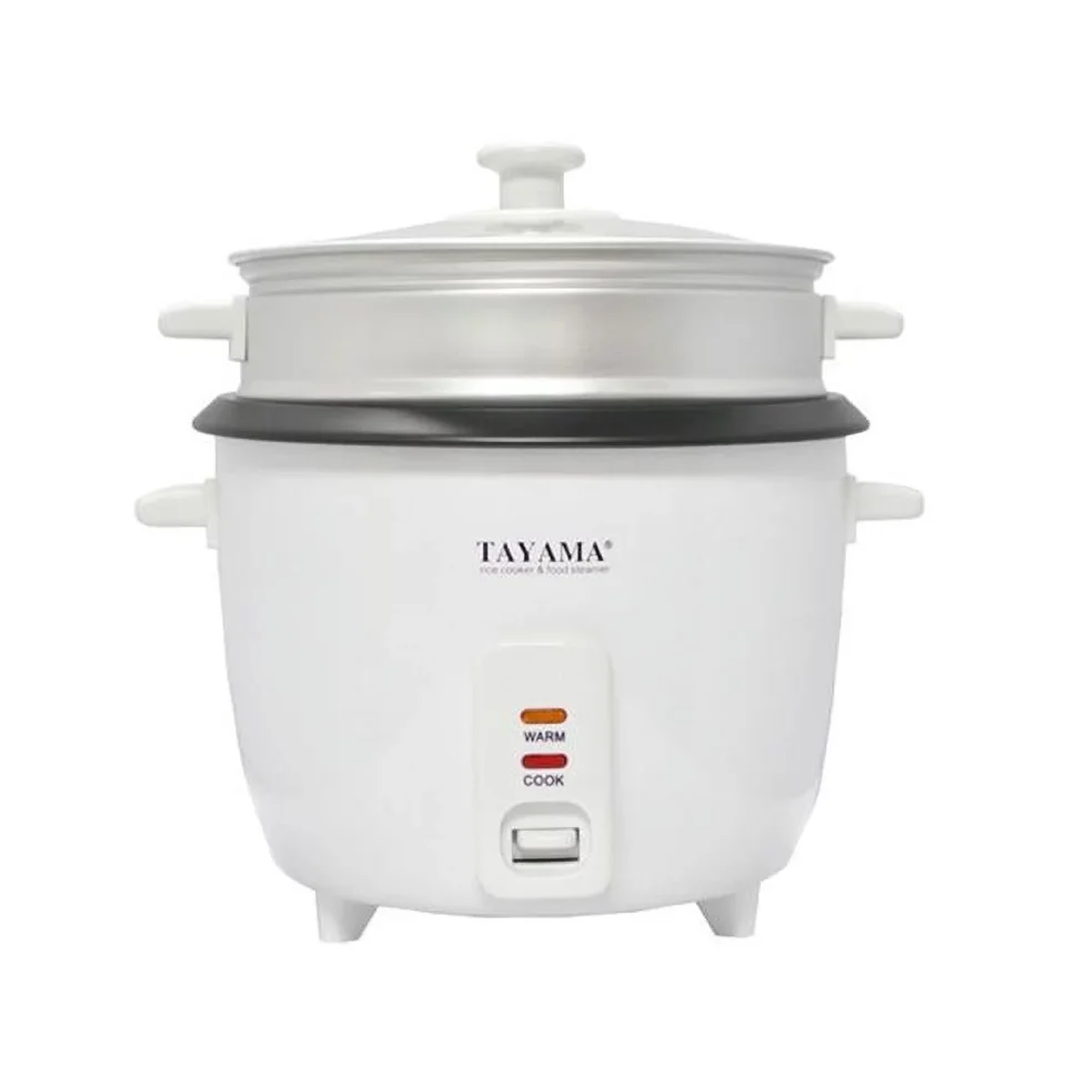 Non-Toxic Tayama 3 Cup Rice Cooker with Steam Tray, White
