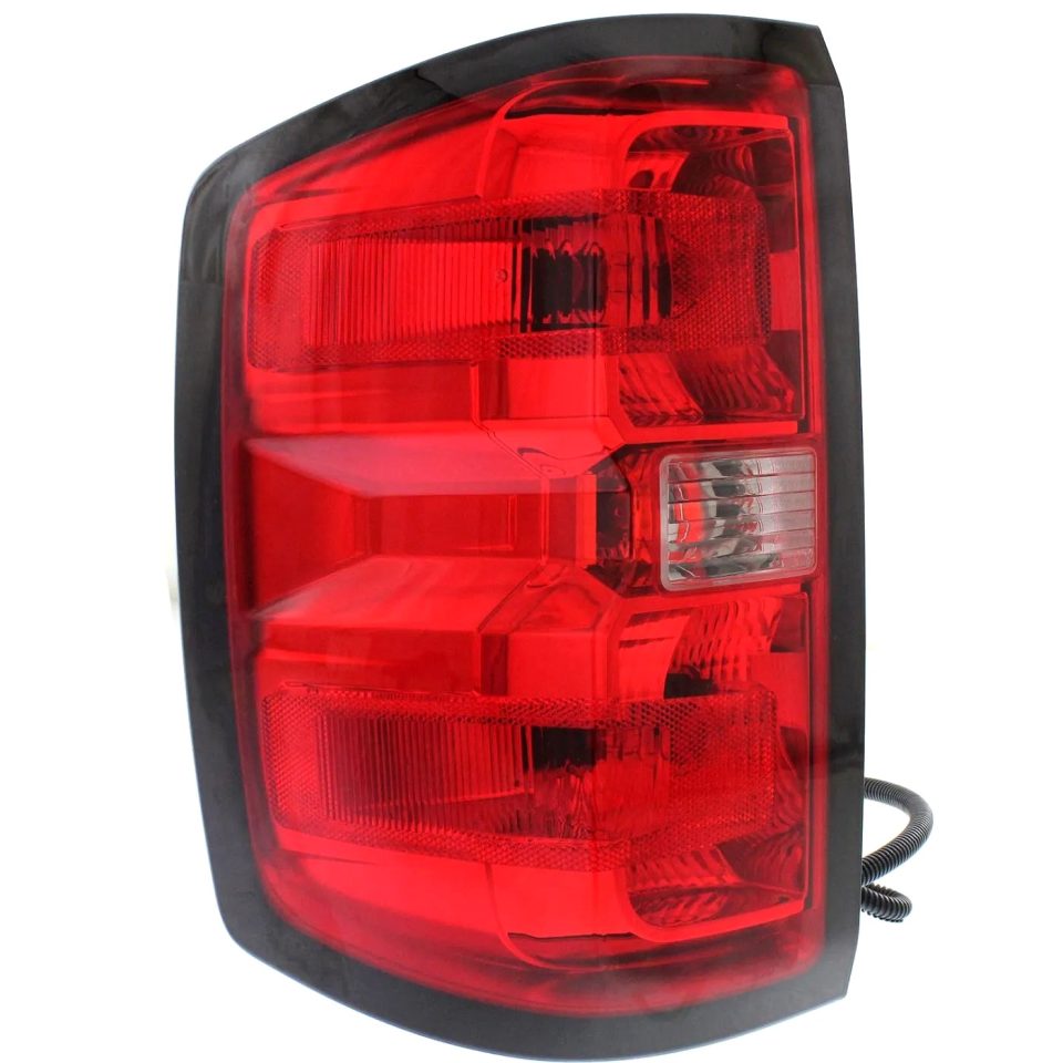 Ceramic Halogen Tail Light For 2014-2015 Chevy Silverado 1500 Left Clear/Red w/ Bulbs