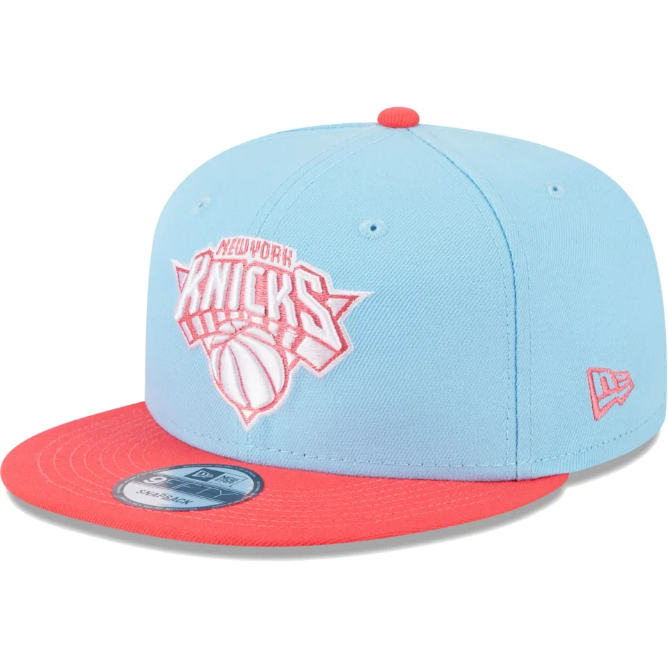 Food-Grade Kitchen Men's New Era Powder Blue/Red New York Knicks 2-Tone Color Pack 9FIFTY Snapback Hat - OSFA
